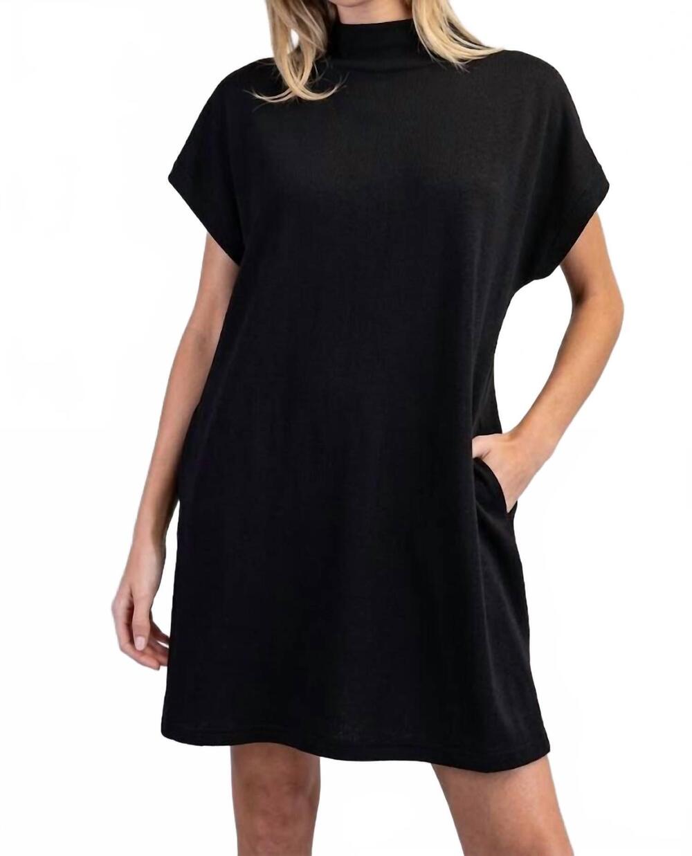 NEW EE:SOME mock neck dress in black
